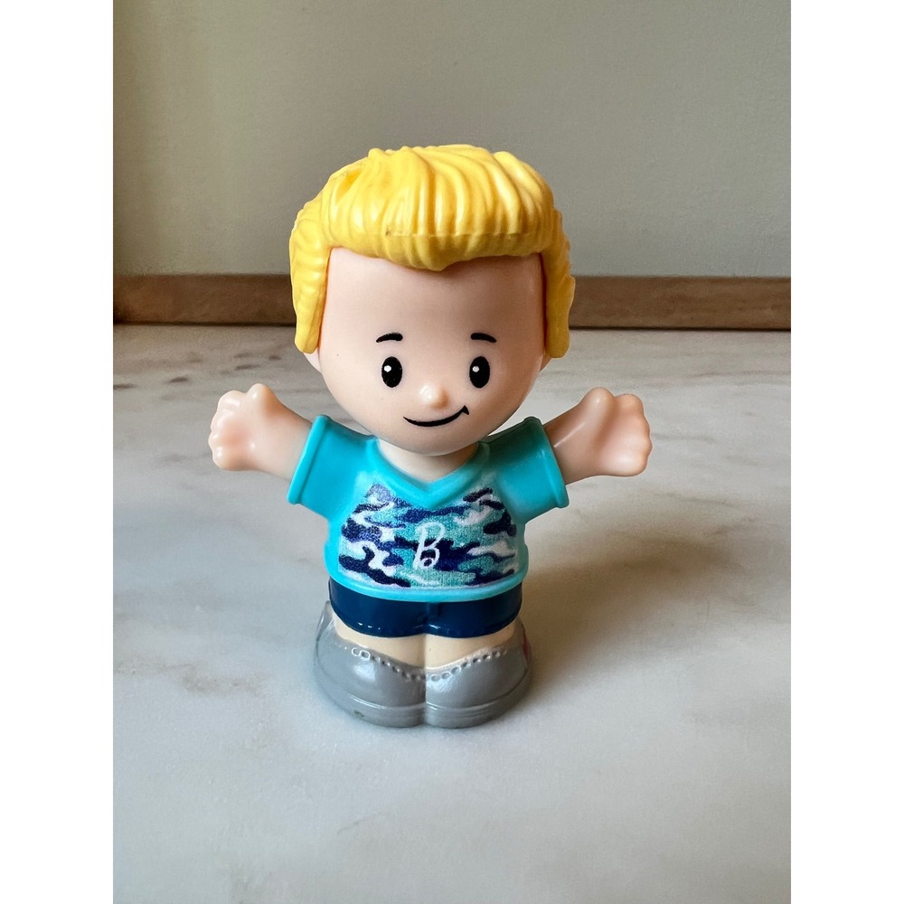 Little People Ken Boy Blonde Hair Blue Shirt Barbie Toy Figure